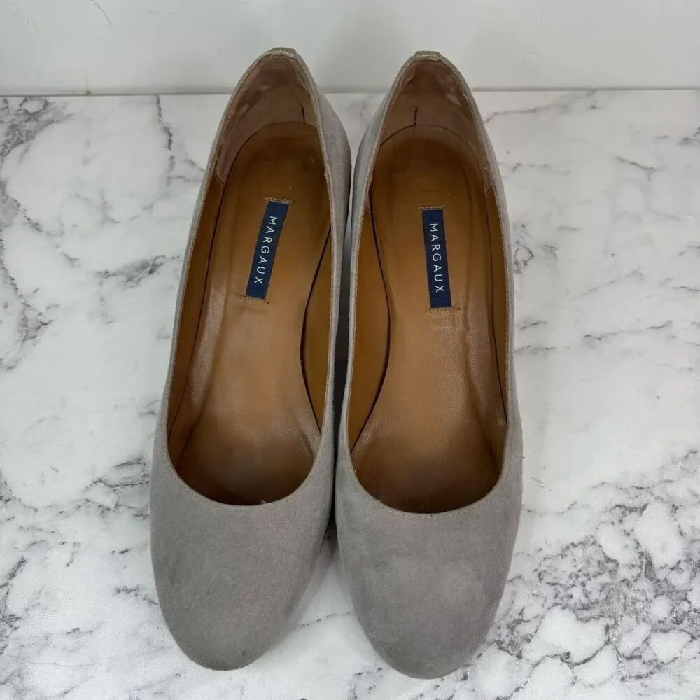 Margaux Steel Gray Suede The Heel Pumps 40.5